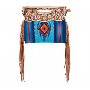 NEW AMERICAN DARLING saddle bag purse in blue